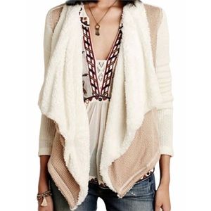 Anthropologie Saturday/Sunday Open Front Sherpa Cardigan Sweater
